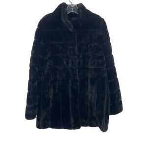 Kristen Blake Jackets Coats Kristen Blake Shaggy Black Faux